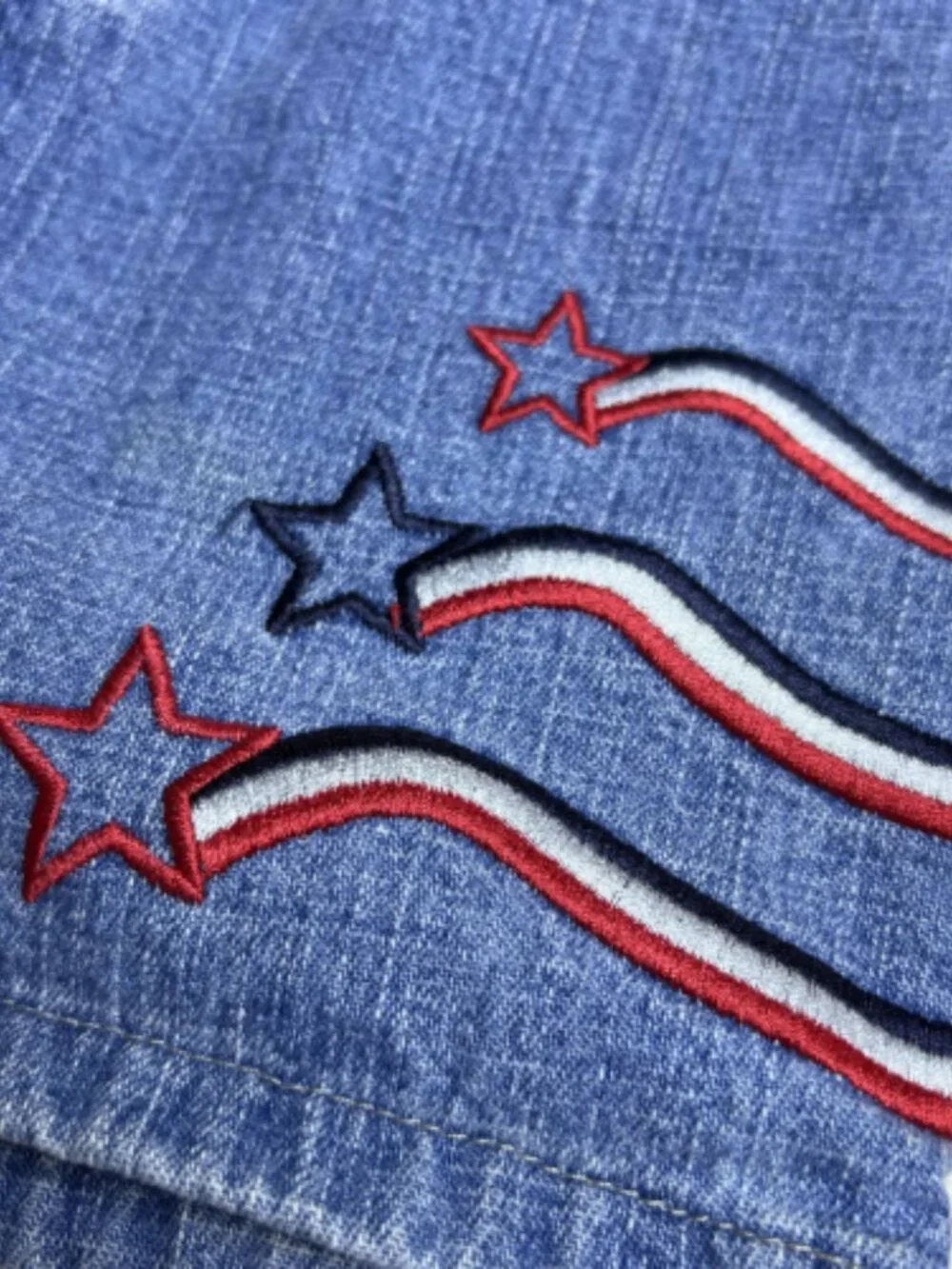 Vintage Americana Shooting Star Denim‎ Shorts Girls Size 7